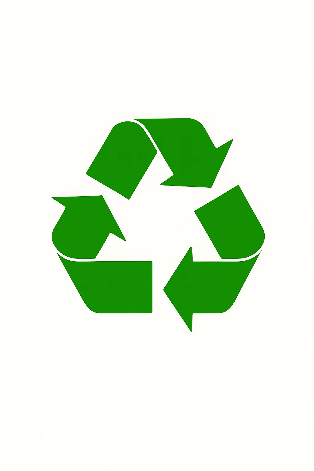 Zeleni reciklažni simbol sa tri strelice u krugu