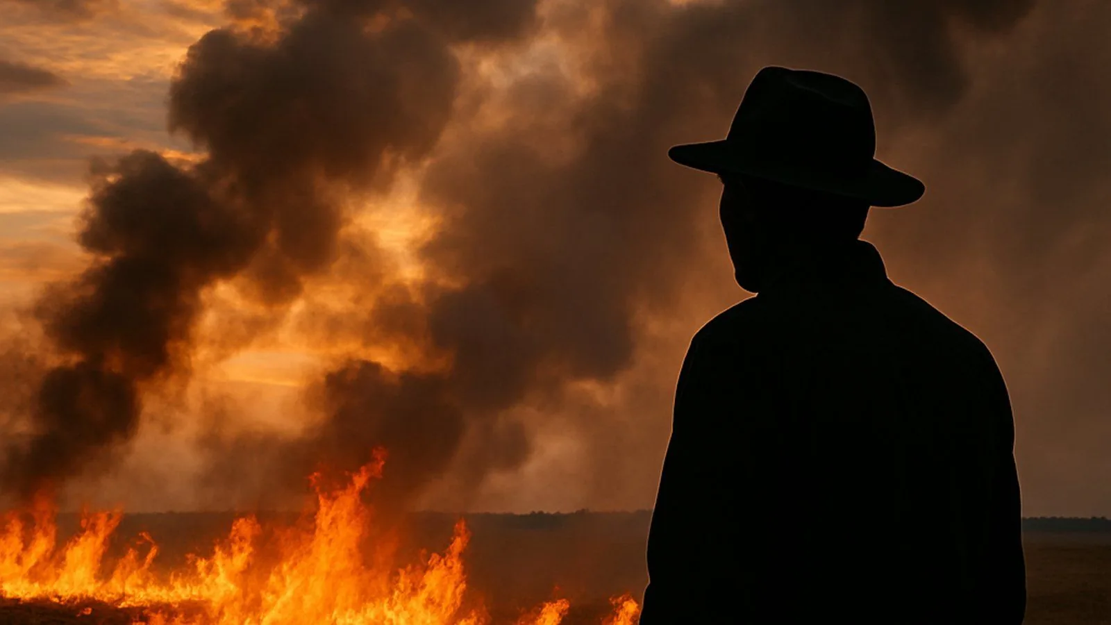 Dim od spaljivanja žetvenih ostataka iznad vojvođanske ravnice