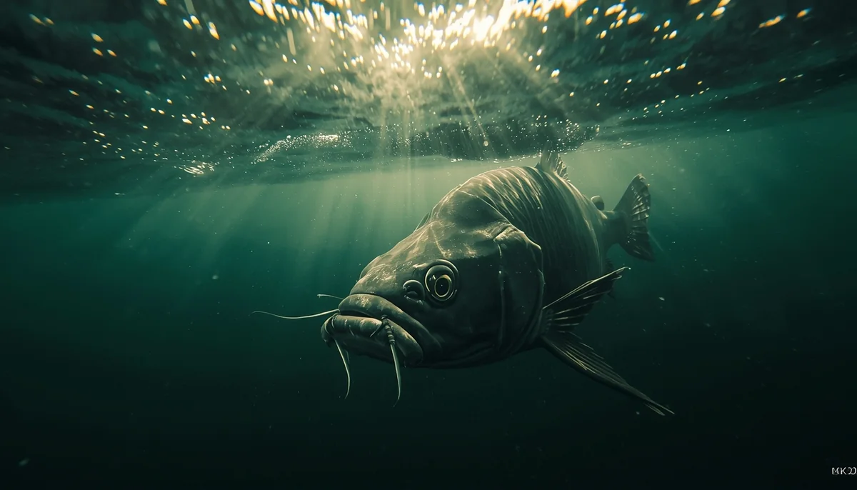 Krupan plan ribe ispod površine vode kao ilustracija bioakumulacije toksina, biomagnifikacije i prelaska zagađenja od vode do tanjira.