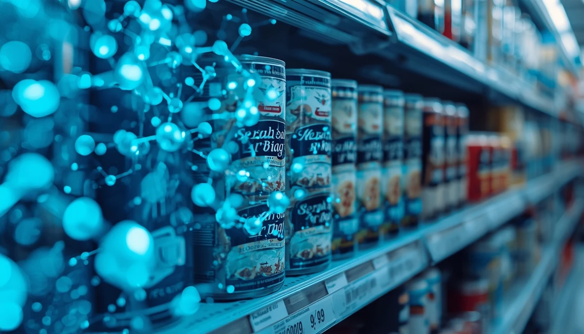 Konzervisana hrana i molekularni motivi kao ilustracija bisfenola A u ambalaži i migracije hemikalija u prehrambene proizvode.