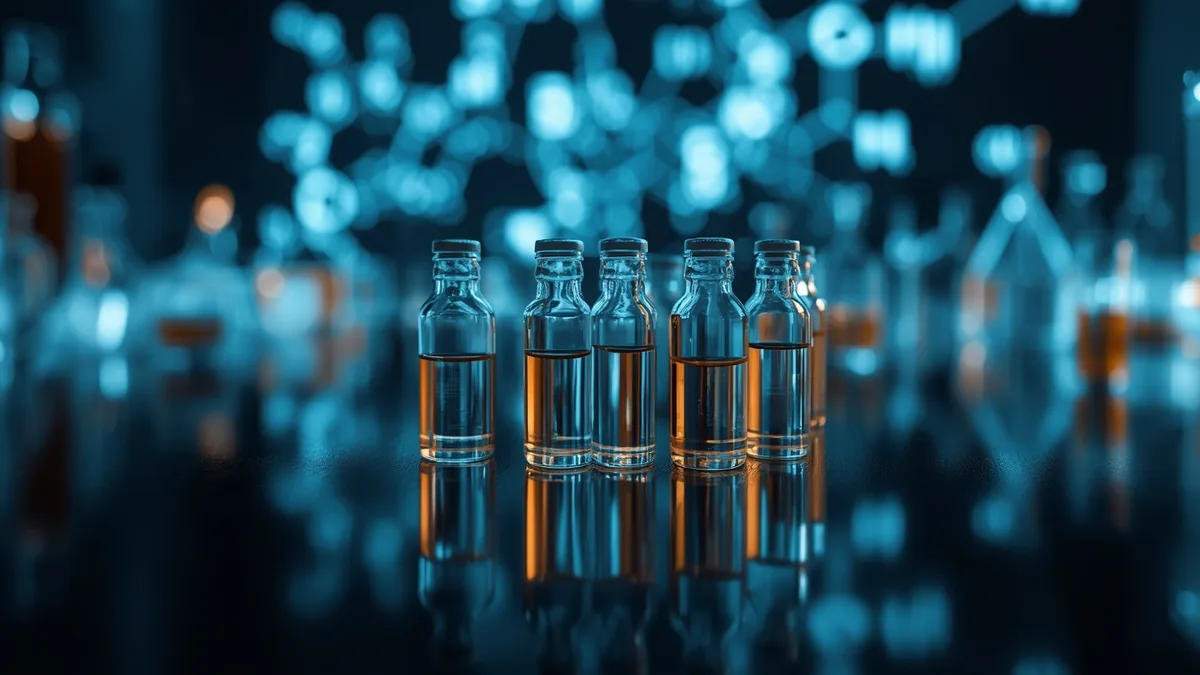 Laboratorijske bočice sa uzorcima vode u različitim nijansama kao prikaz hemijske specijacije metala.