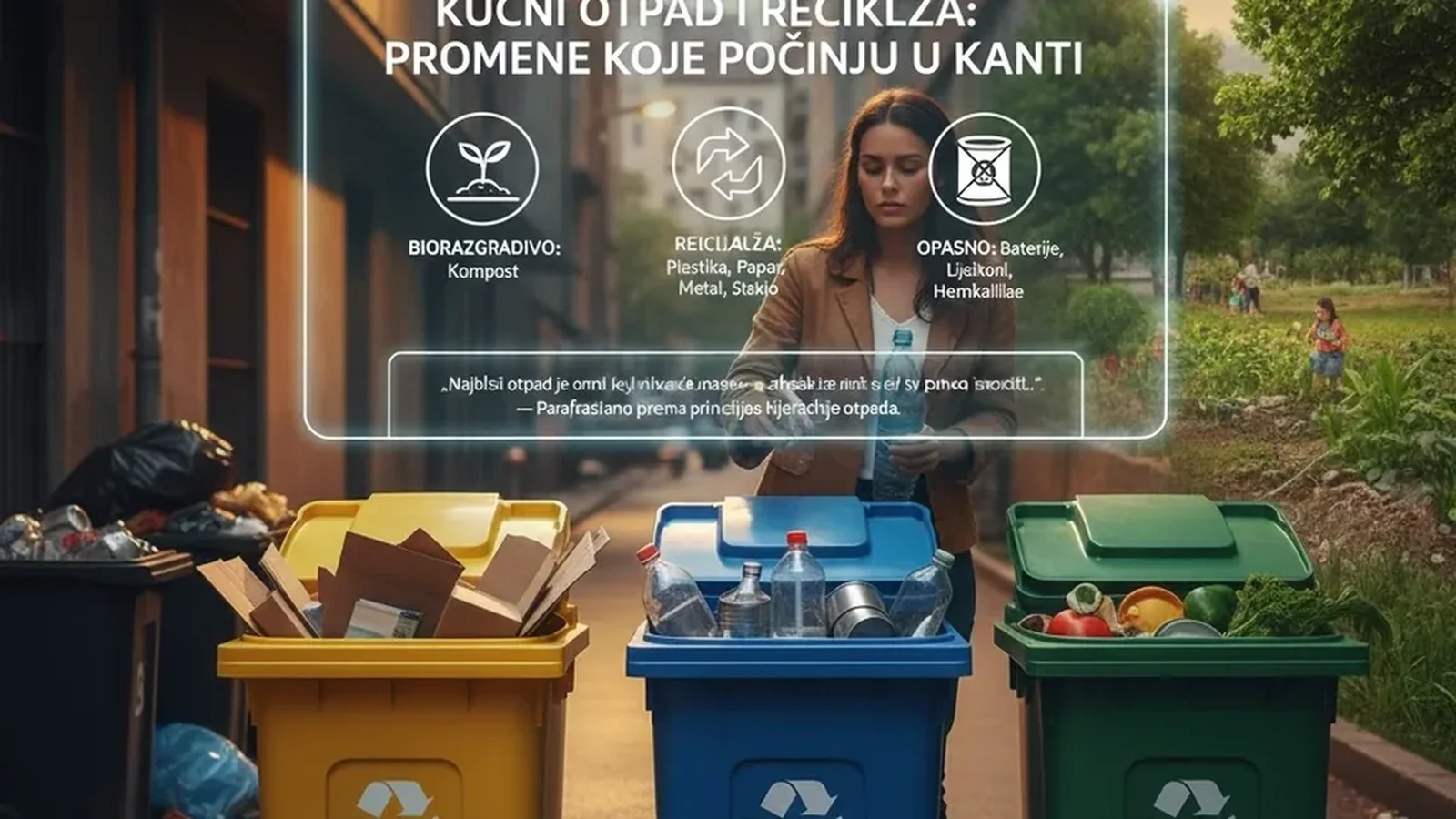 Pregrejan gradski trg sa malo zelenila tokom letnjeg toplotnog talasa – simbol klimatskih promena i rizika po zdravlje