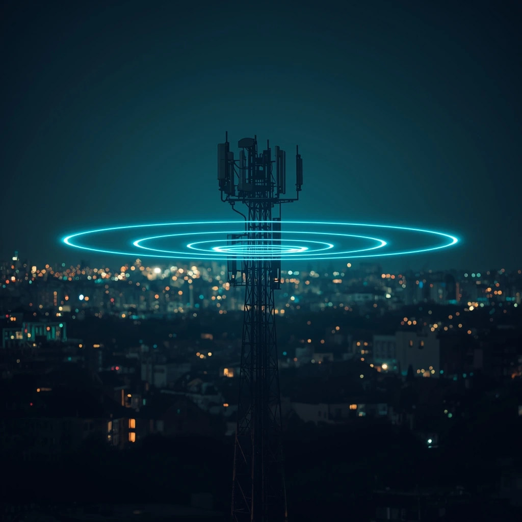 Bazna stanica u gradu kao ilustracija nejonizujućeg elektromagnetnog zračenja u urbanim sredinama.