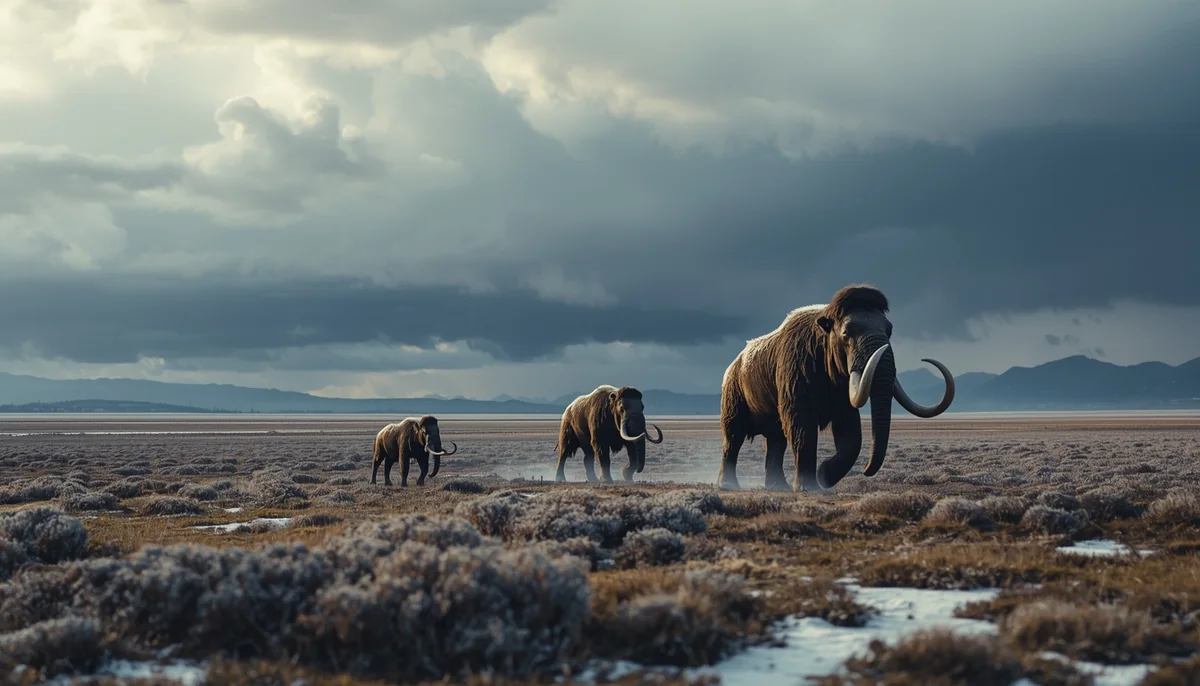 Mamuzi u širokom panonskom pejzažu kao ilustracija duboke geološke i ekološke istorije Vojvodine.