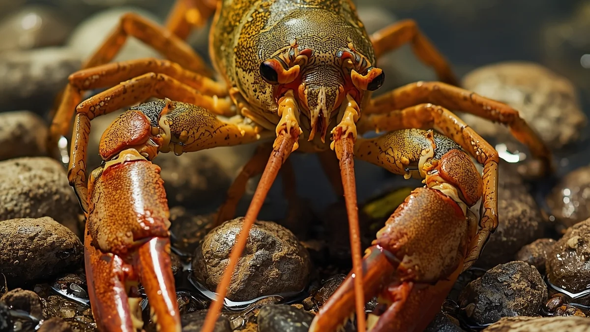 Rečni rak na kamenitom dnu kao ilustracija ugroženosti autohtonih rakova i širenja rak kuge.