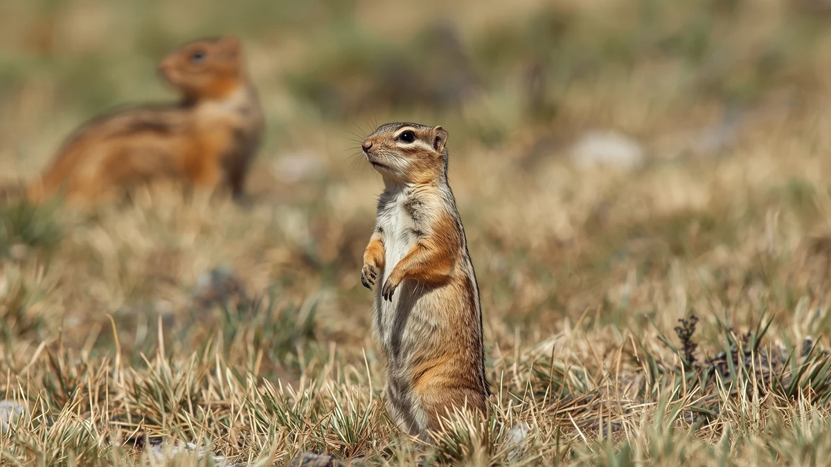 Tekunica na suvoj travi kao simbol preostalih stepskih staništa Vojvodine.