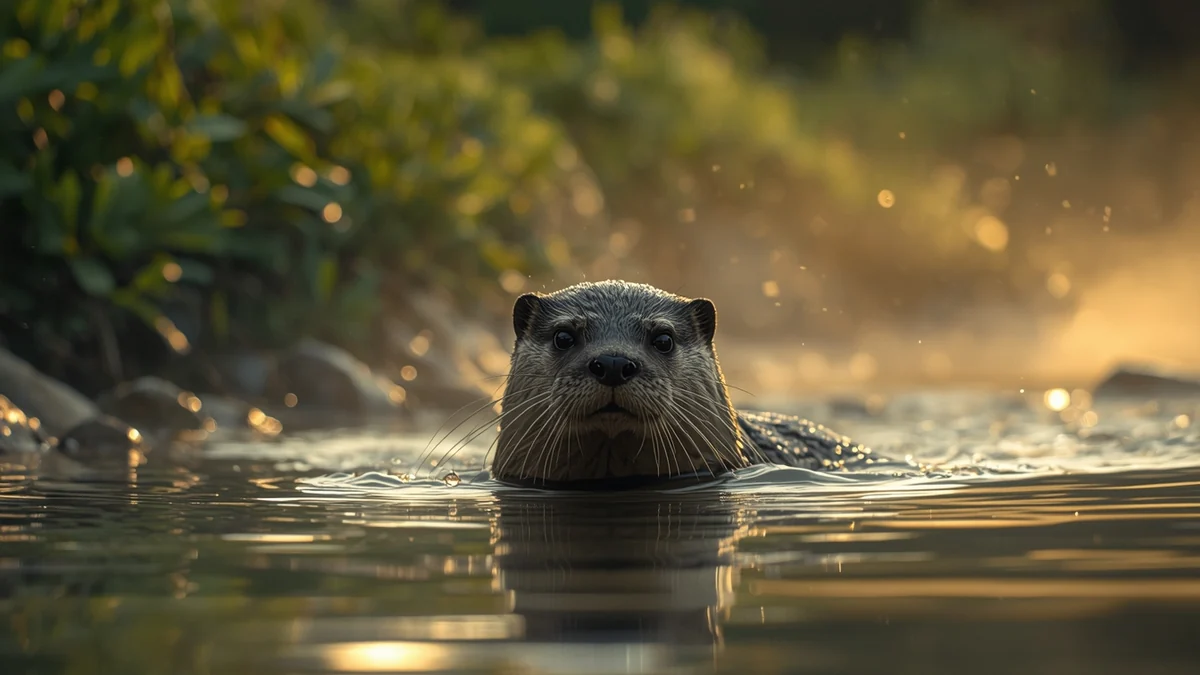 Vidra u vodi kao ilustracija povratka ove vrste u srpske reke i značaja zdravih vodenih ekosistema.