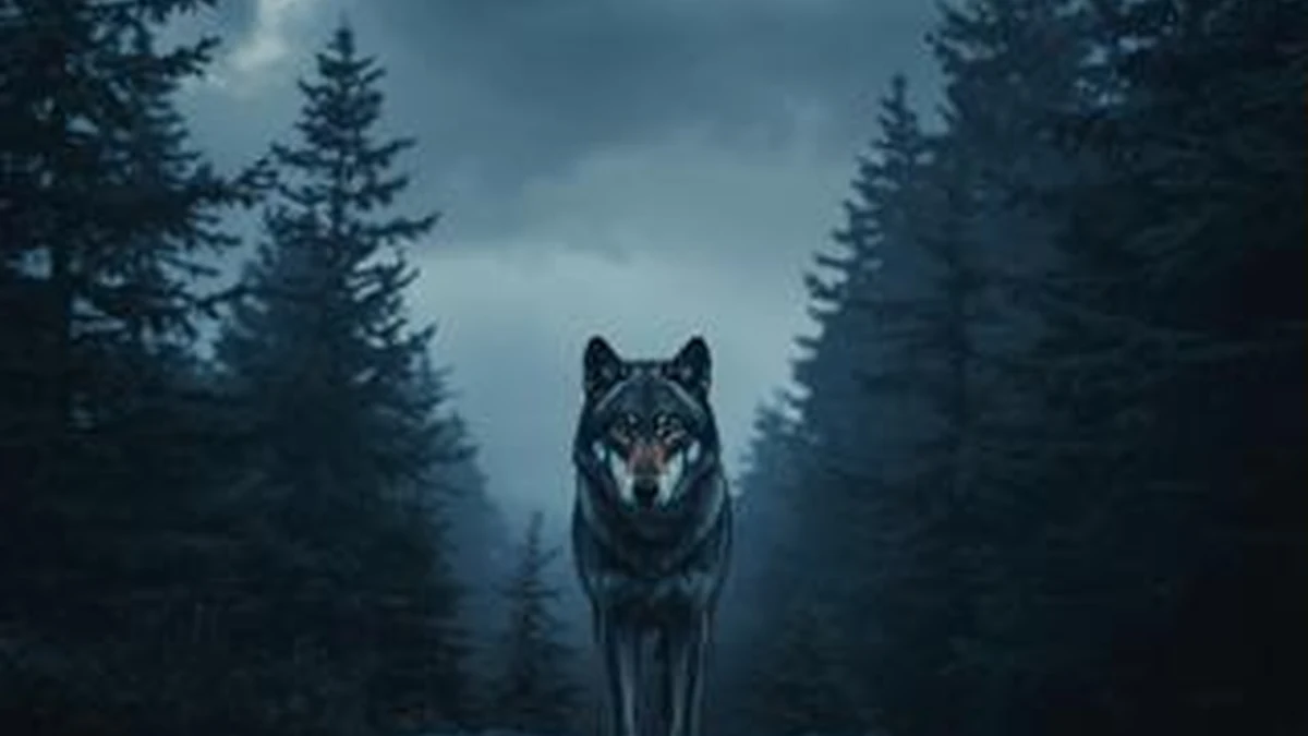 Ilustrativni vizuel vuka u prirodnom staništu — priča o progonu, zaštiti i povratku vuka u Srbiji.