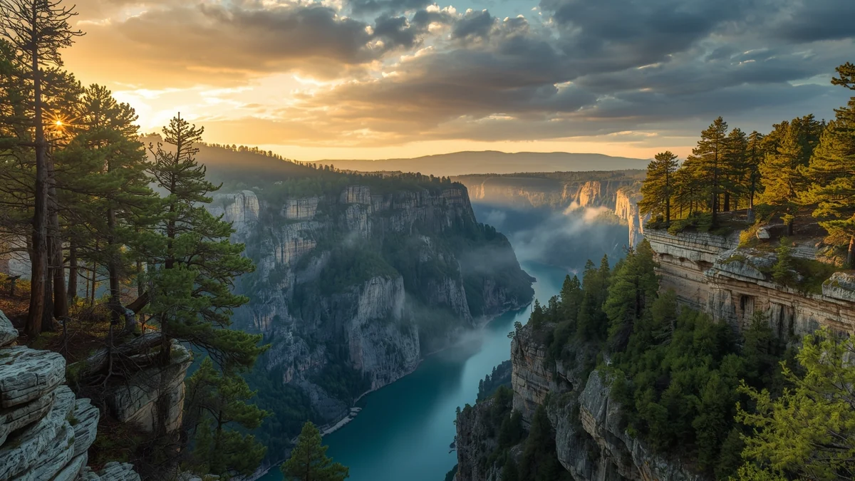 Veliki kanjon i očuvan prirodni pejzaž kao ilustracija zaštićenih prirodnih područja Srbije.