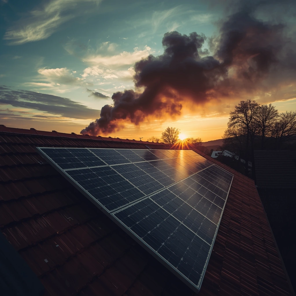 Solarni paneli na krovu kao ilustracija procene životnog ciklusa fotonaponskih sistema.