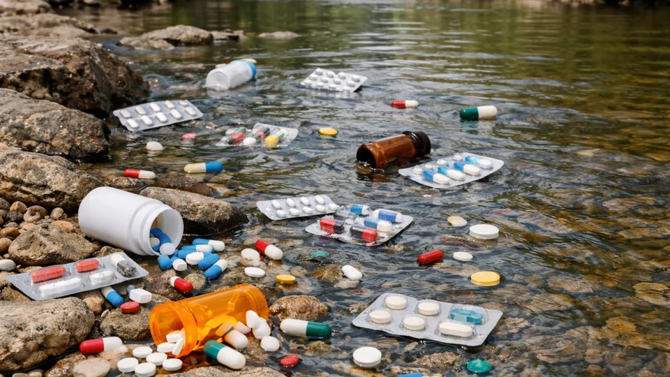 Farmaceutski tragovi u rekama i vodi.