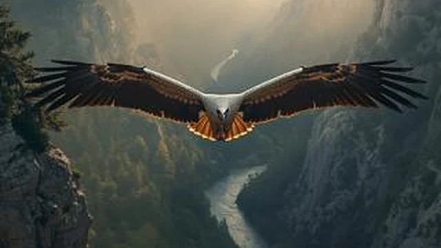 Ilustrativni vizuel supa u letu — priča o nestanku supova na Balkanu.