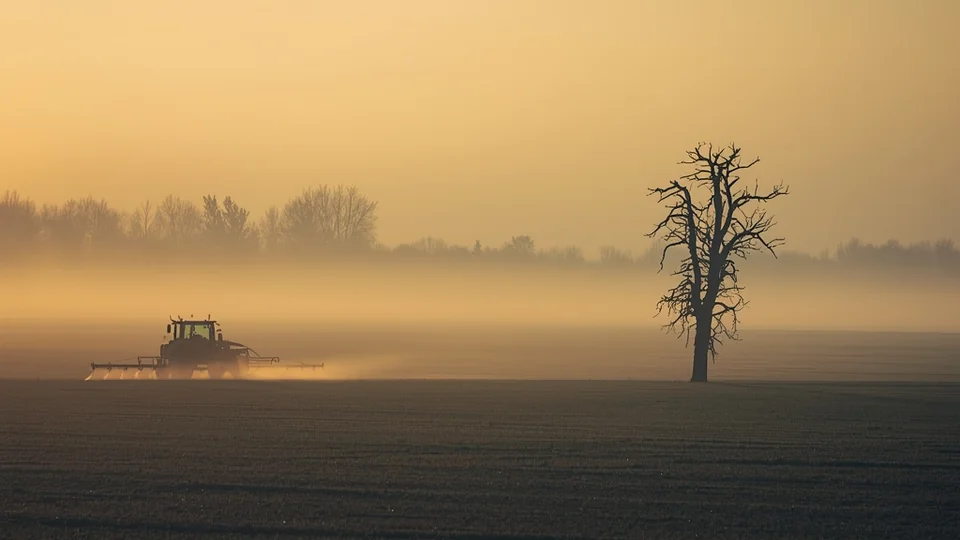 Traktor na njivi – ilustracija pesticida u vojvođanskim njivama.