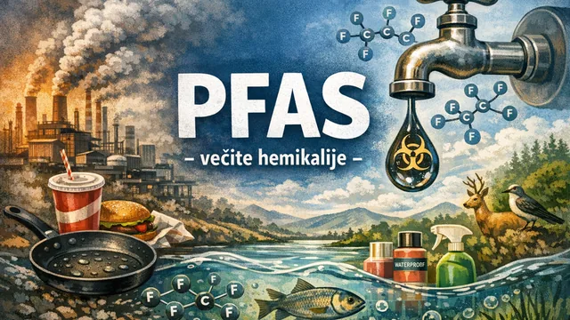 PFAS – večite hemikalije: industrija, voda i kontaminacija ekosistema (ilustracija).