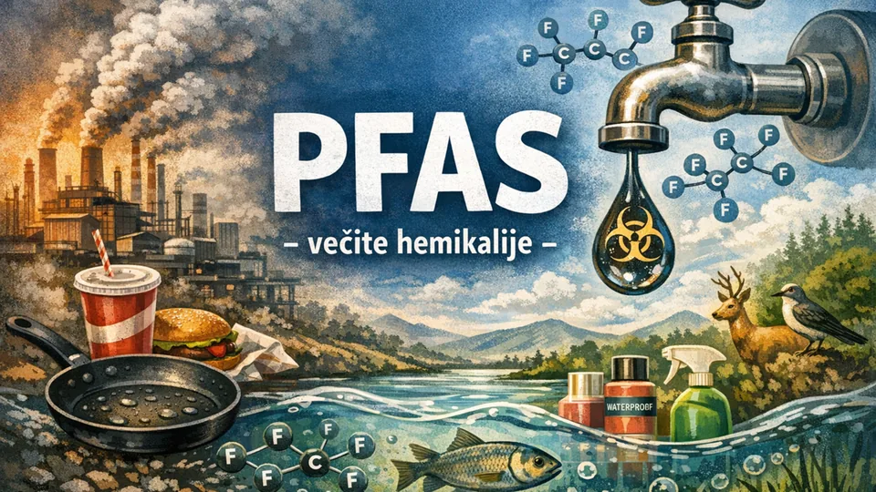 PFAS – večite hemikalije: industrija, voda i kontaminacija ekosistema (ilustracija).