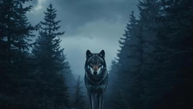 Ilustrativni vizuel vuka u prirodi — priča o vuku u Srbiji.