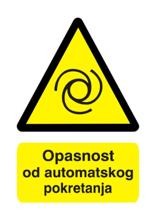 BZR znak A4: Opasnost od automatskog pokretanja (A4)