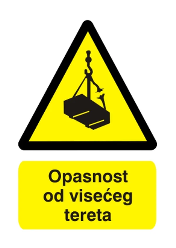 BZR znak A4: Opasnost od visećeg tereta (A4)