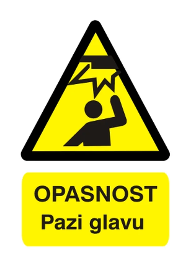 BZR znak A4: Opasnost: pazi glavu (A4)