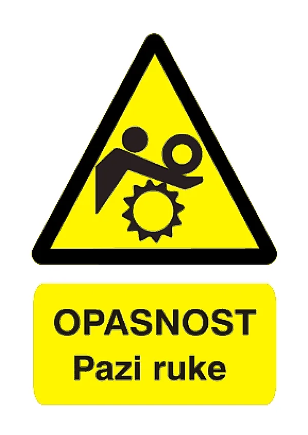 BZR znak A4: Opasnost: pazi ruke (A4)