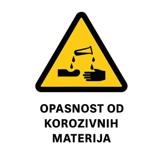 Simbol: korozivne materije