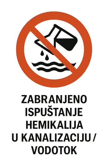 Zabranjeno: ispuštanje hemikalija u kanalizacioni odvod